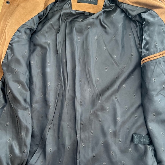 John Varvatos Shilo Suede Shirt Jacket Whiskey Brown Mens S (36/38) - Picture 8 of 12